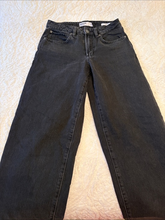Garage Denim - Garage Black Wide-Leg High-Rise Jeans